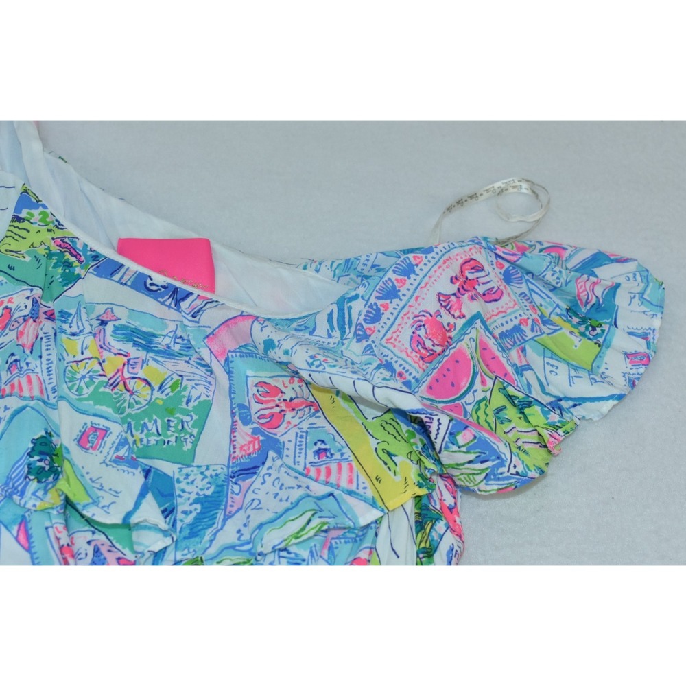 Lillly Pulitzer Addilyn Tiered Women Dress Size S Floral Beach Cruise Lined - Picture 3 of 9